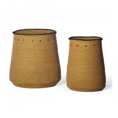 BASKET YELLOW SET OF 2 